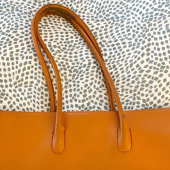 Vintage Furla Leather burnt orange shoulder tote - Picture 5 of 8